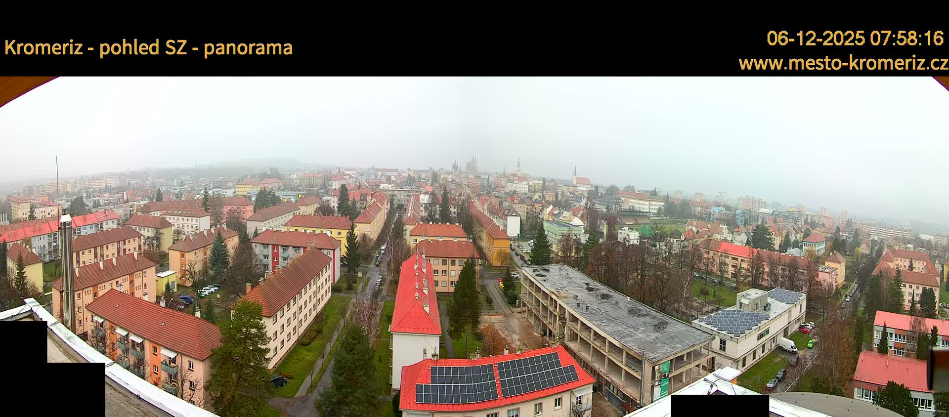 Kroměříž Northwest View Skyline Live Cam - Kromeriz, Zlin, Czechia