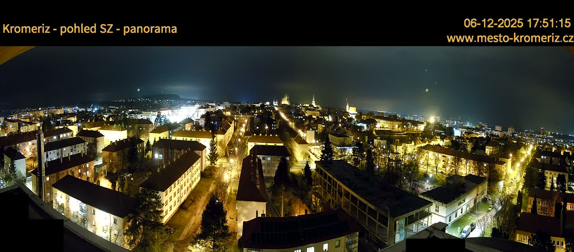 Kroměříž Northwest View Skyline Live Cam - Kromeriz, Zlin, Czechia