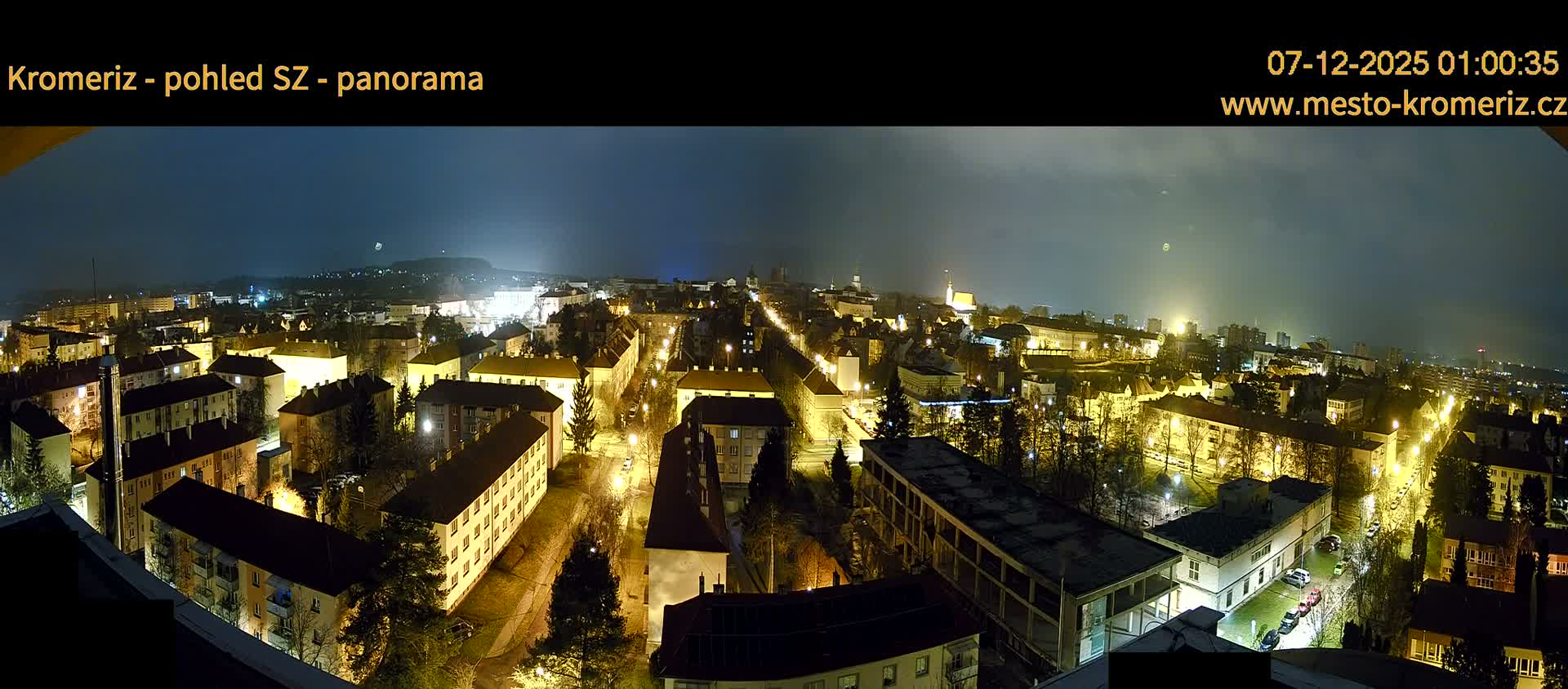 Kroměříž Northwest View Skyline Live Cam - Kromeriz, Zlin, Czechia