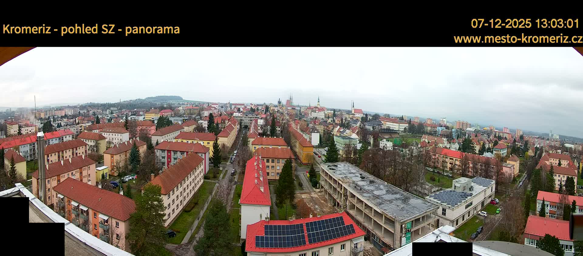 Kroměříž Northwest View Skyline Live Cam - Kromeriz, Zlin, Czechia