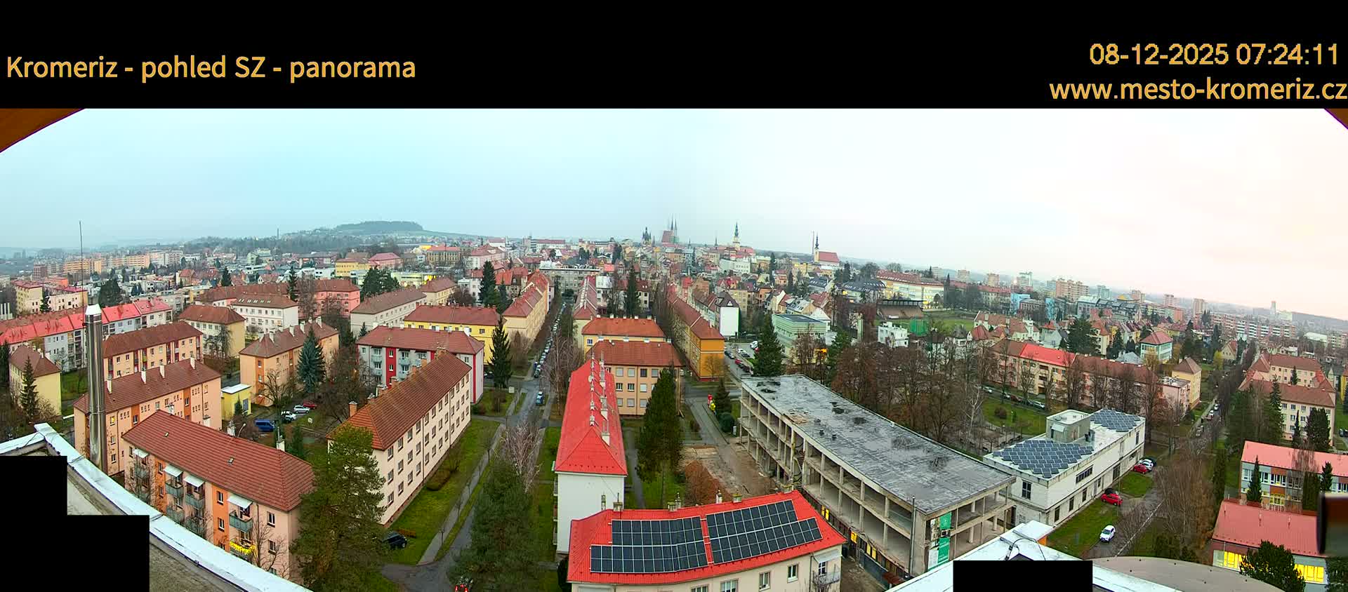 Kroměříž Northwest View Skyline Live Cam - Kromeriz, Zlin, Czechia
