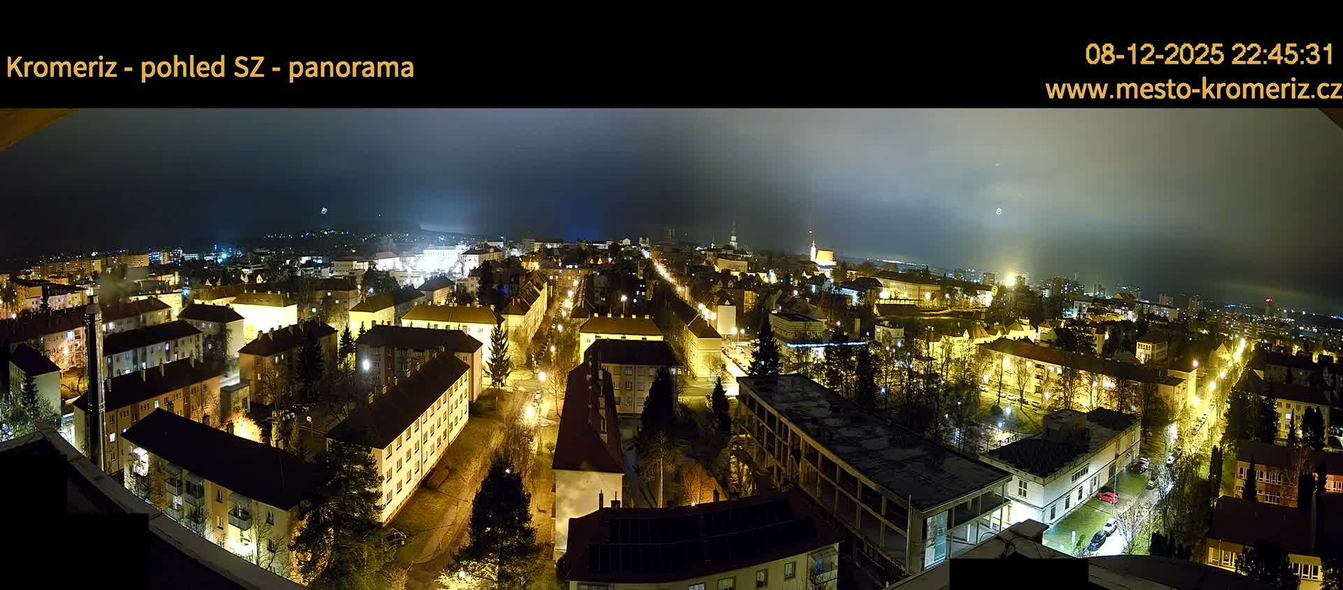 Kroměříž Northwest View Skyline Live Cam - Kromeriz, Zlin, Czechia