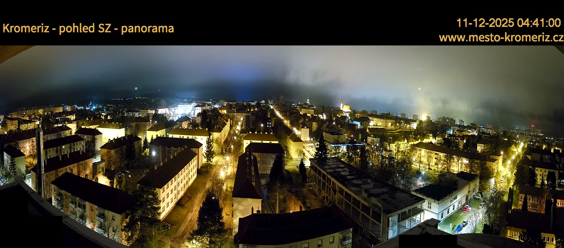 Kroměříž Northwest View Skyline Live Cam - Kromeriz, Zlin, Czechia