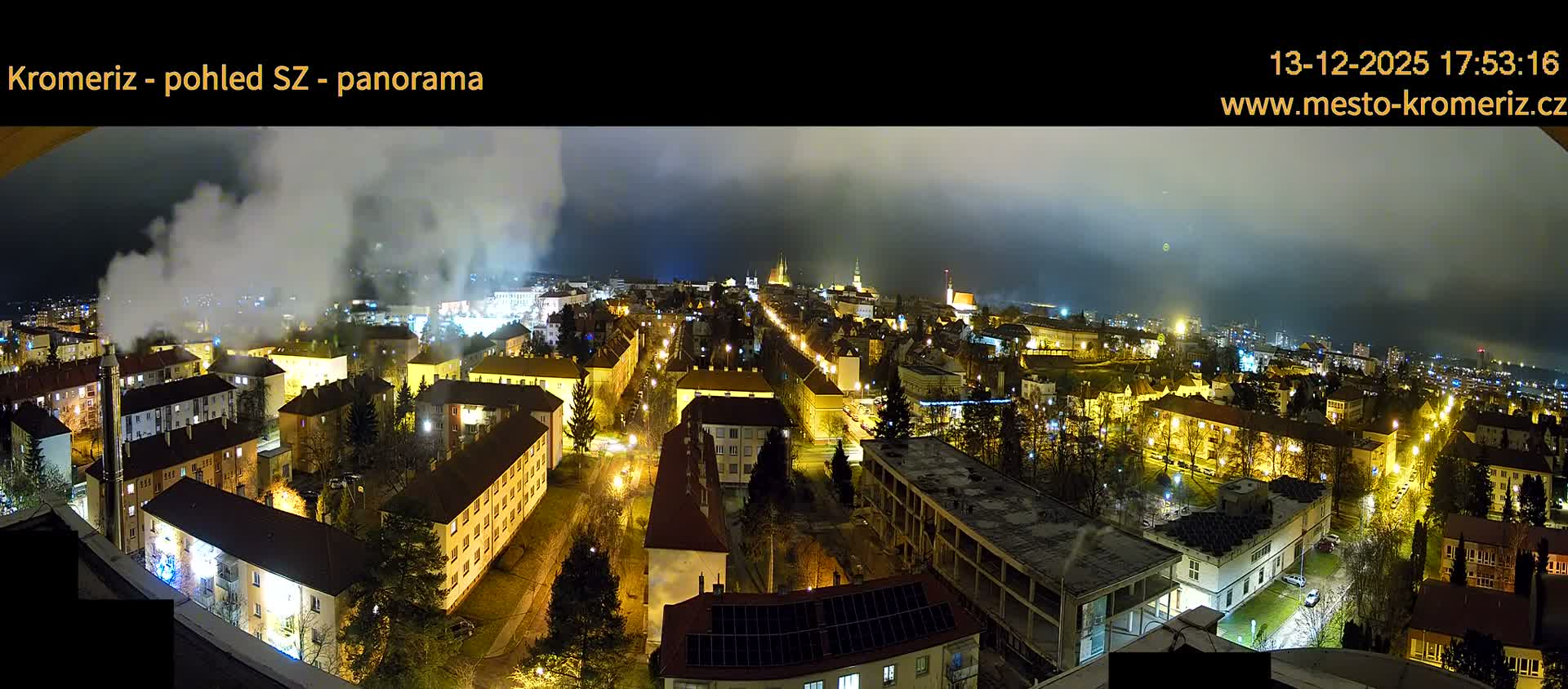 Kroměříž Northwest View Skyline Live Cam - Kromeriz, Zlin, Czechia