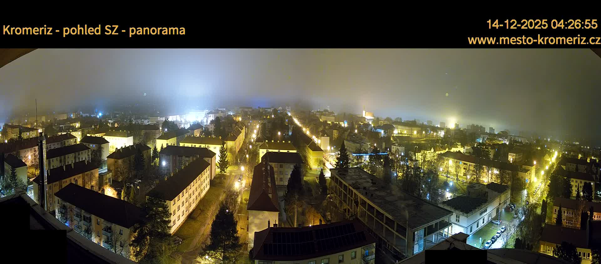 Kroměříž Northwest View Skyline Live Cam - Kromeriz, Zlin, Czechia