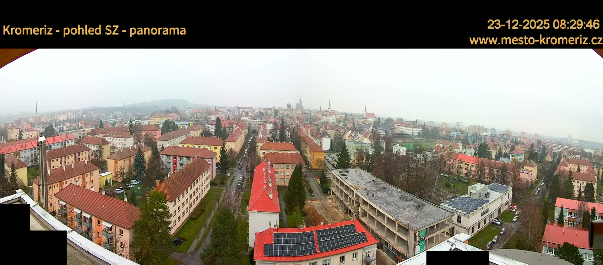 Kroměříž Northwest View Skyline Live Cam - Kromeriz, Zlin, Czechia