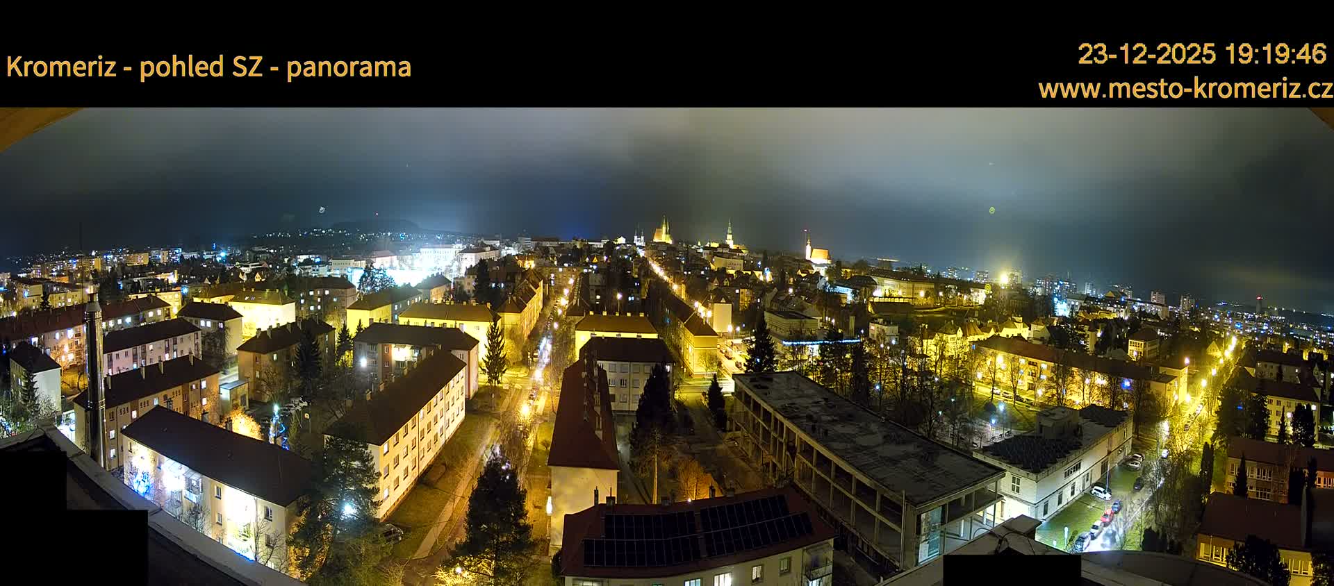 Kroměříž Northwest View Skyline Live Cam - Kromeriz, Zlin, Czechia