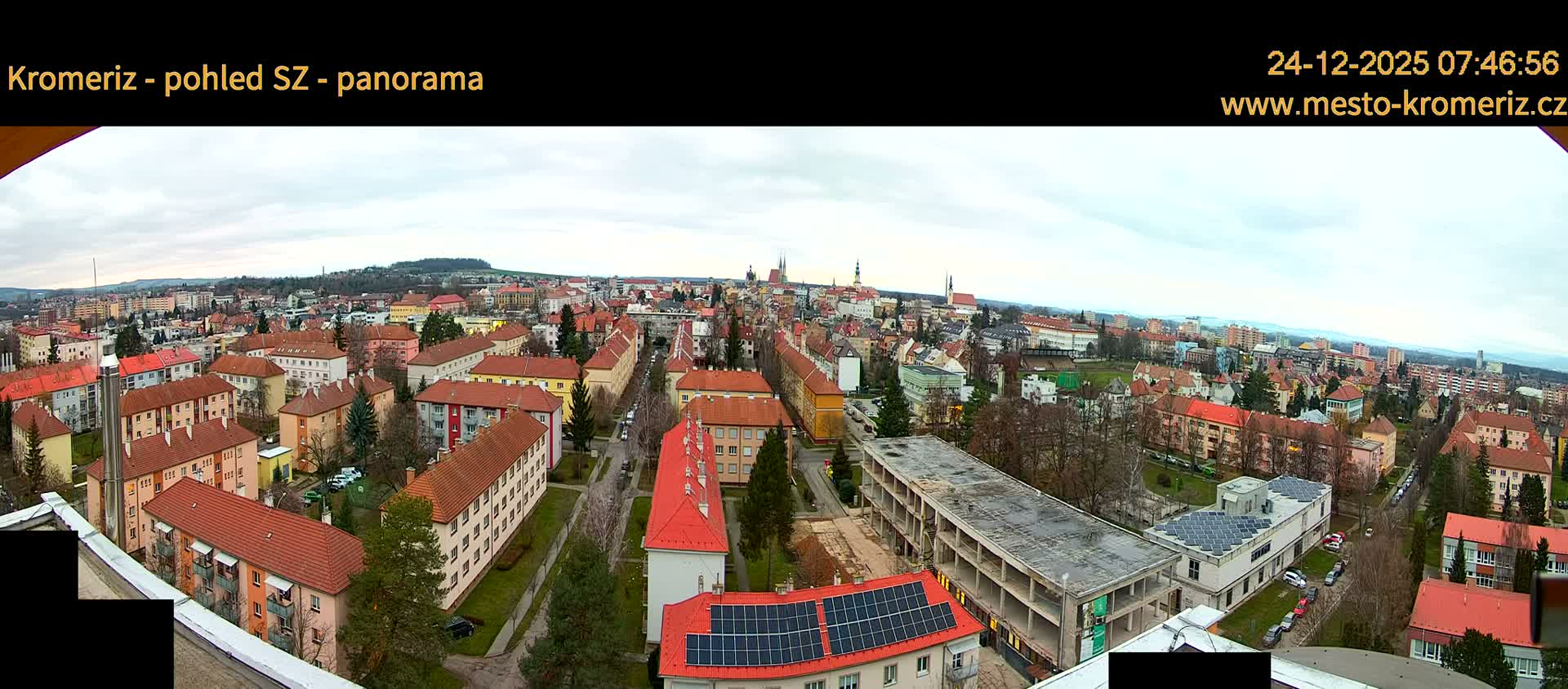 Kroměříž Northwest View Skyline Live Cam - Kromeriz, Zlin, Czechia