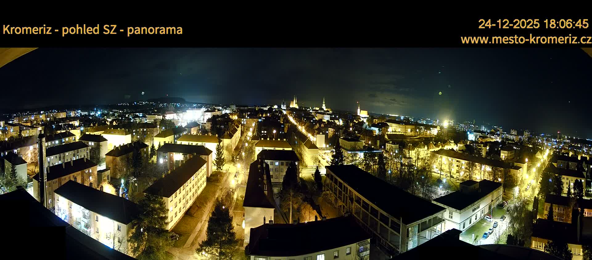 Kroměříž Northwest View Skyline Live Cam - Kromeriz, Zlin, Czechia