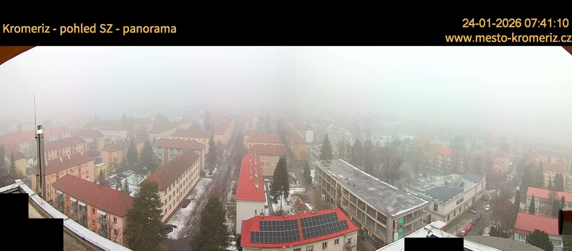 Kroměříž Northwest View Skyline Live Cam - Kromeriz, Zlin, Czechia