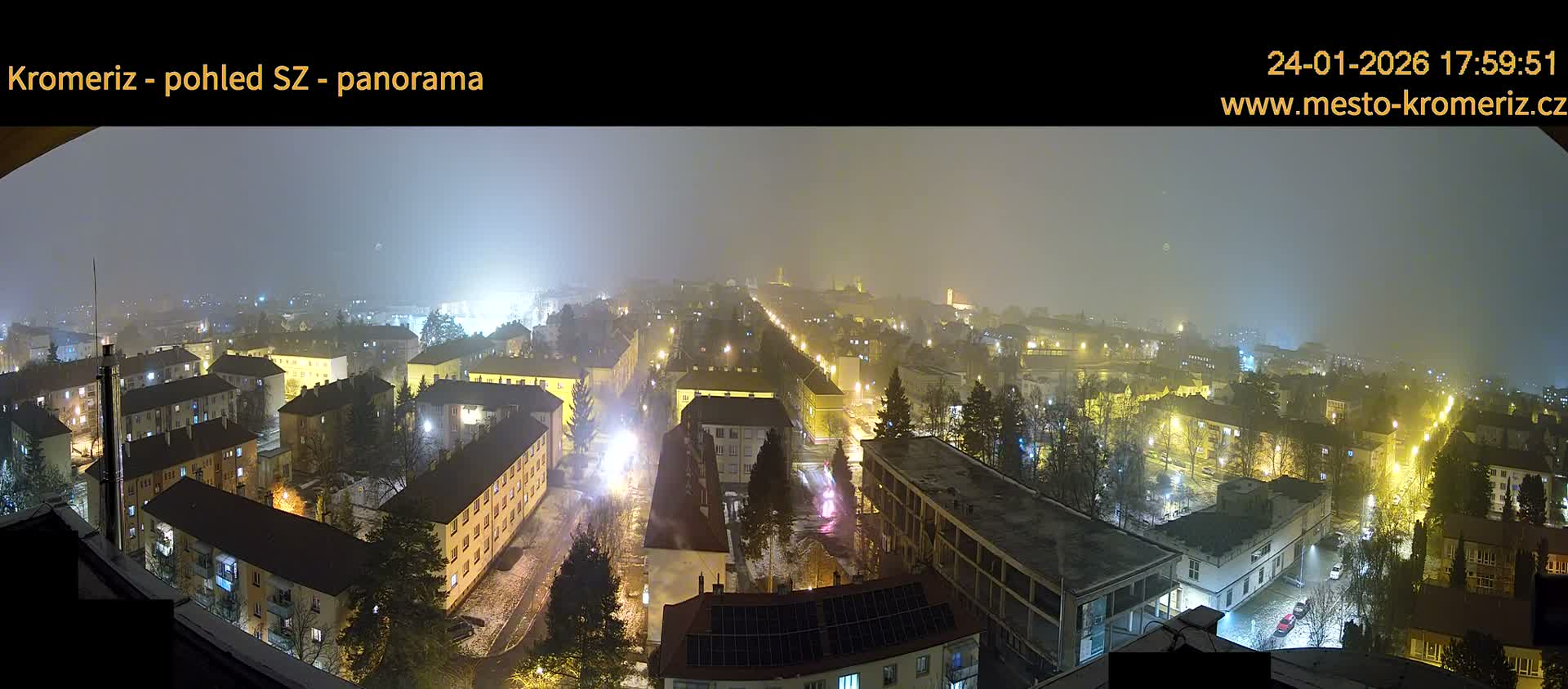 Kroměříž Northwest View Skyline Live Cam - Kromeriz, Zlin, Czechia