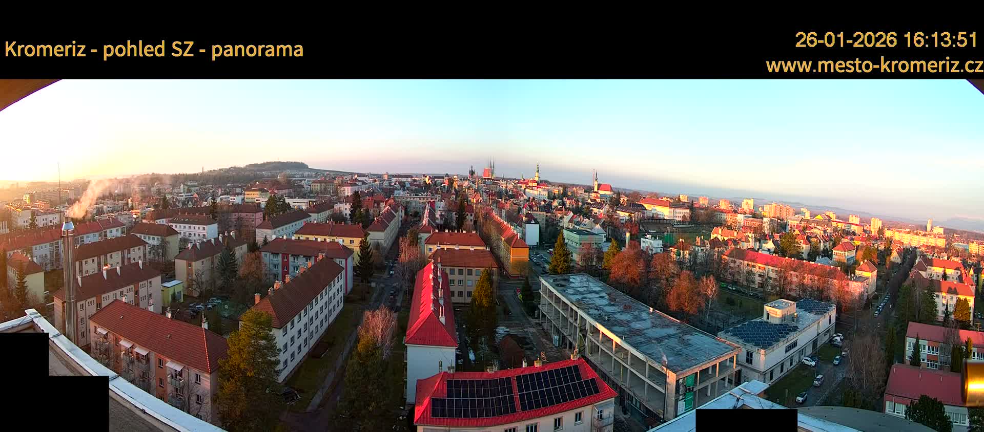 Kroměříž Northwest View Skyline Live Cam - Kromeriz, Zlin, Czechia
