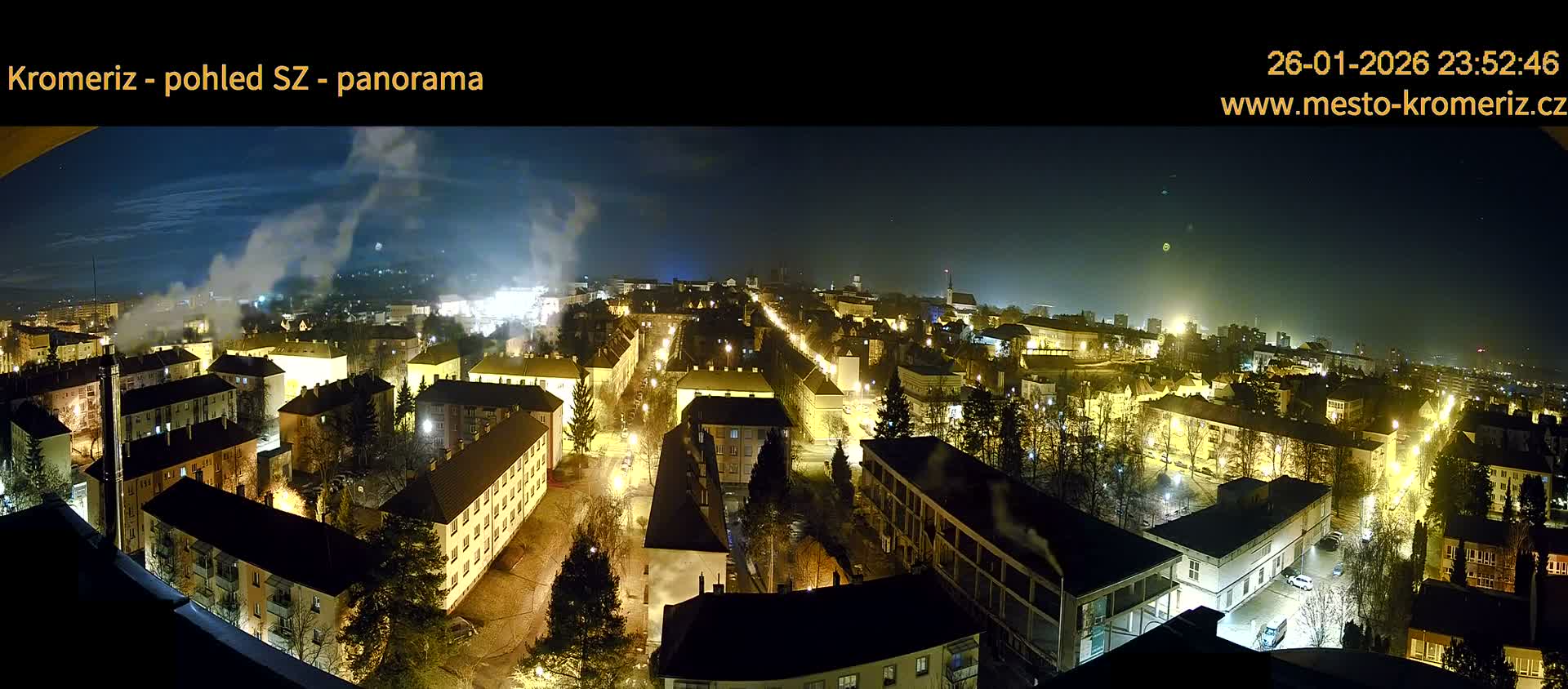 Kroměříž Northwest View Skyline Live Cam - Kromeriz, Zlin, Czechia