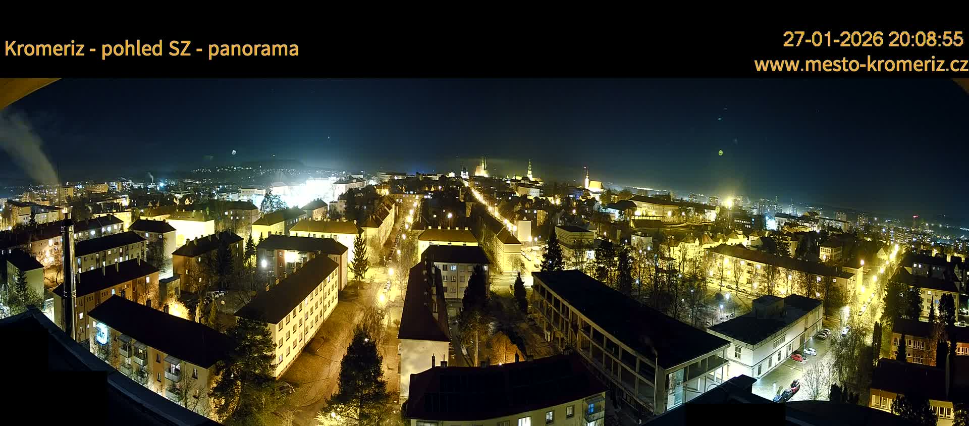 Kroměříž Northwest View Skyline Live Cam - Kromeriz, Zlin, Czechia