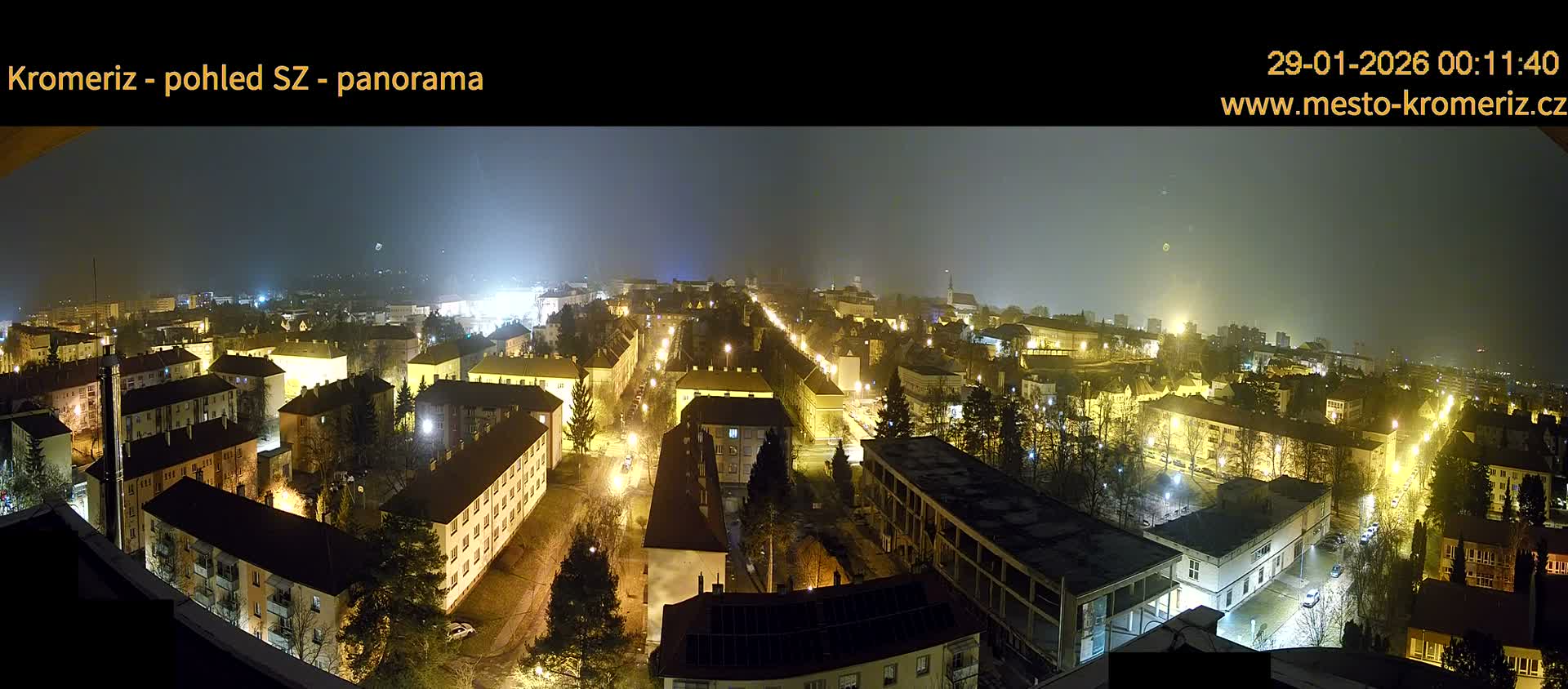 Kroměříž Northwest View Skyline Live Cam - Kromeriz, Zlin, Czechia