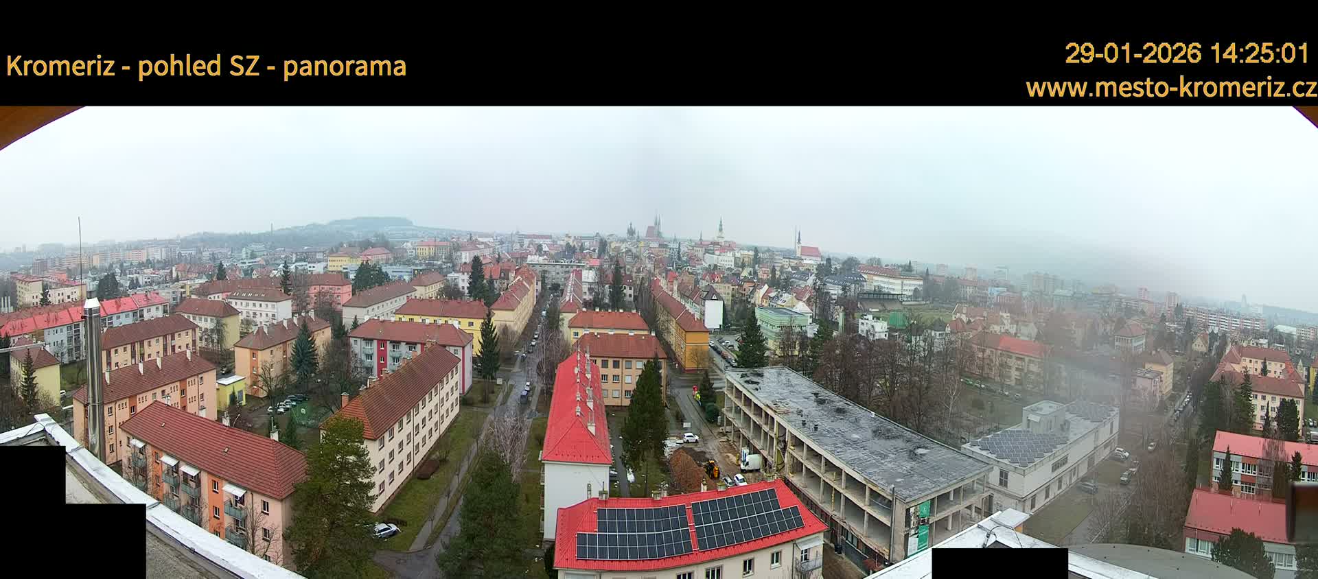 Kroměříž Northwest View Skyline Live Cam - Kromeriz, Zlin, Czechia