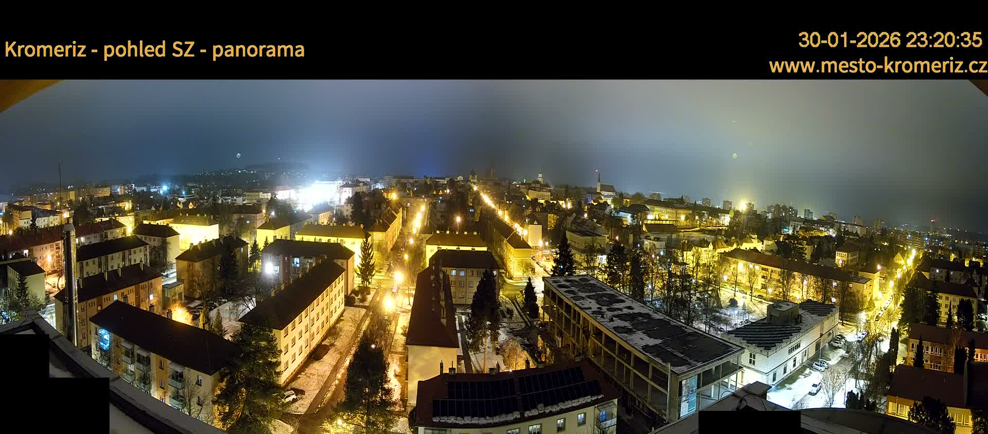 Kroměříž Northwest View Skyline Live Cam - Kromeriz, Zlin, Czechia