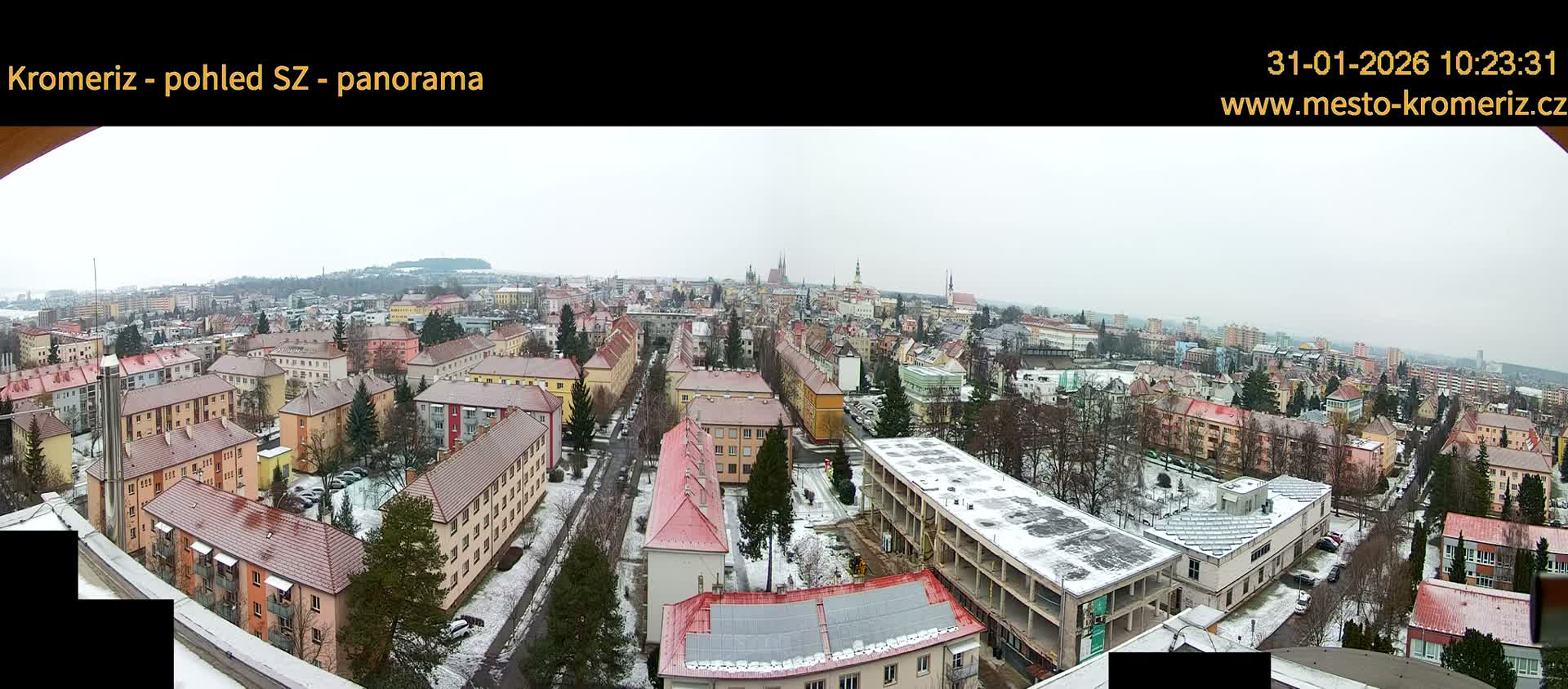 Kroměříž Northwest View Skyline Live Cam - Kromeriz, Zlin, Czechia