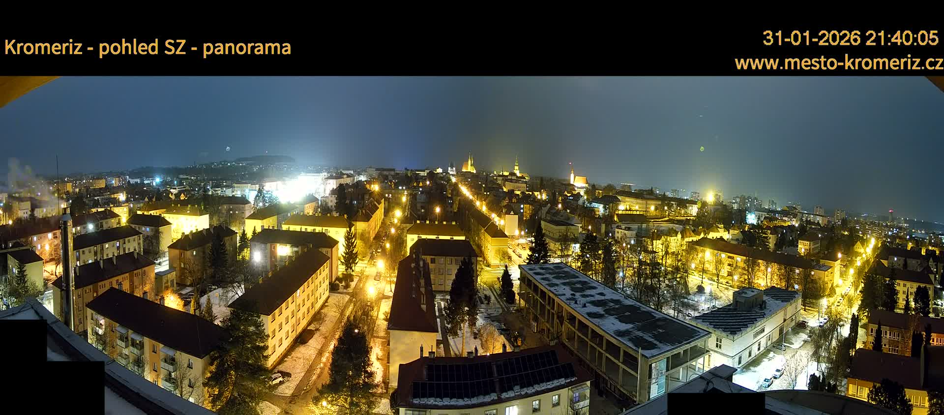 Kroměříž Northwest View Skyline Live Cam - Kromeriz, Zlin, Czechia