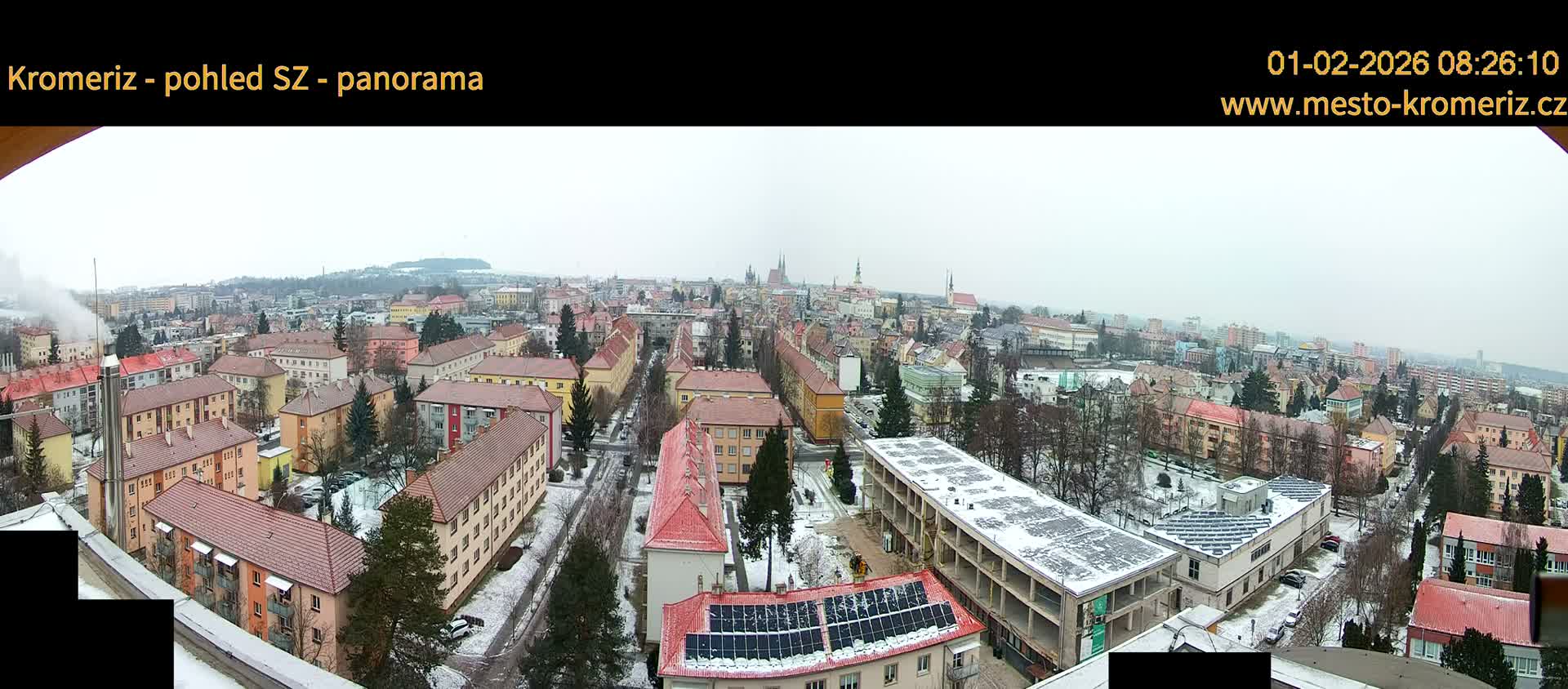 Kroměříž Northwest View Skyline Live Cam - Kromeriz, Zlin, Czechia
