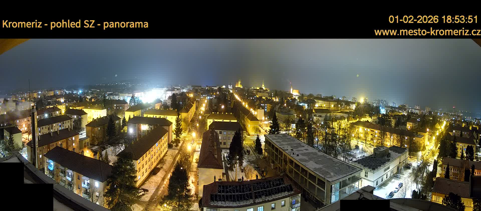 Kroměříž Northwest View Skyline Live Cam - Kromeriz, Zlin, Czechia