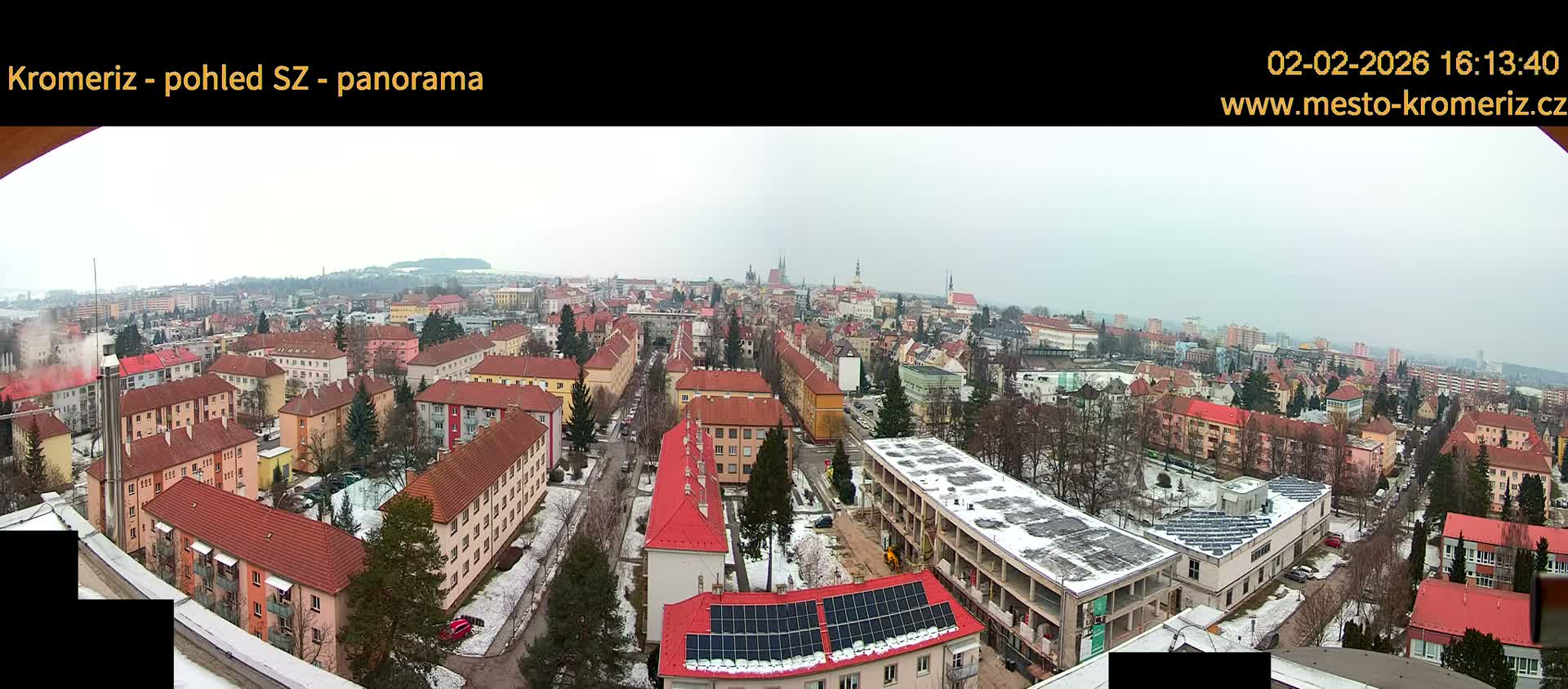 Kroměříž Northwest View Skyline Live Cam - Kromeriz, Zlin, Czechia