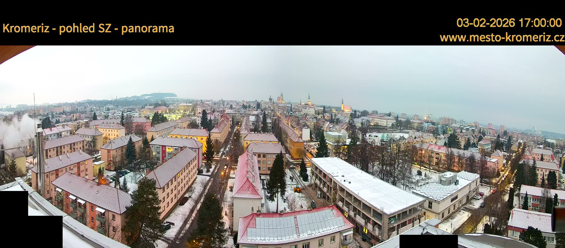 Kroměříž Northwest View Skyline Live Cam - Kromeriz, Zlin, Czechia