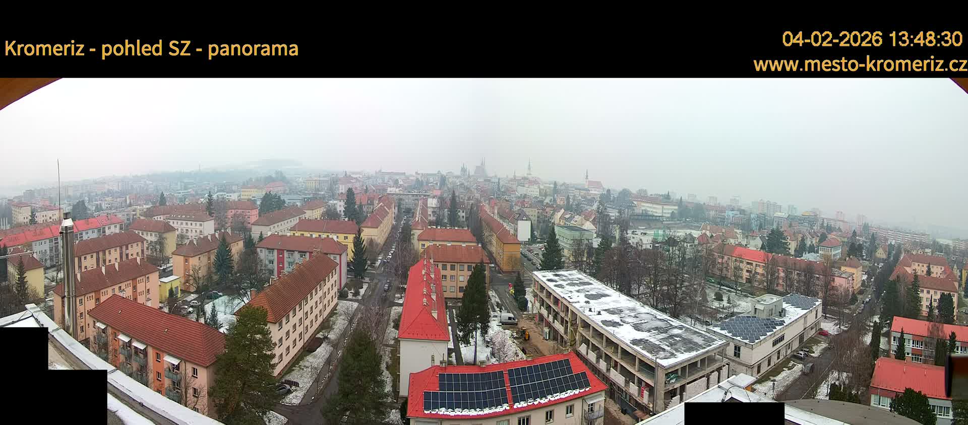 Kroměříž Northwest View Skyline Live Cam - Kromeriz, Zlin, Czechia