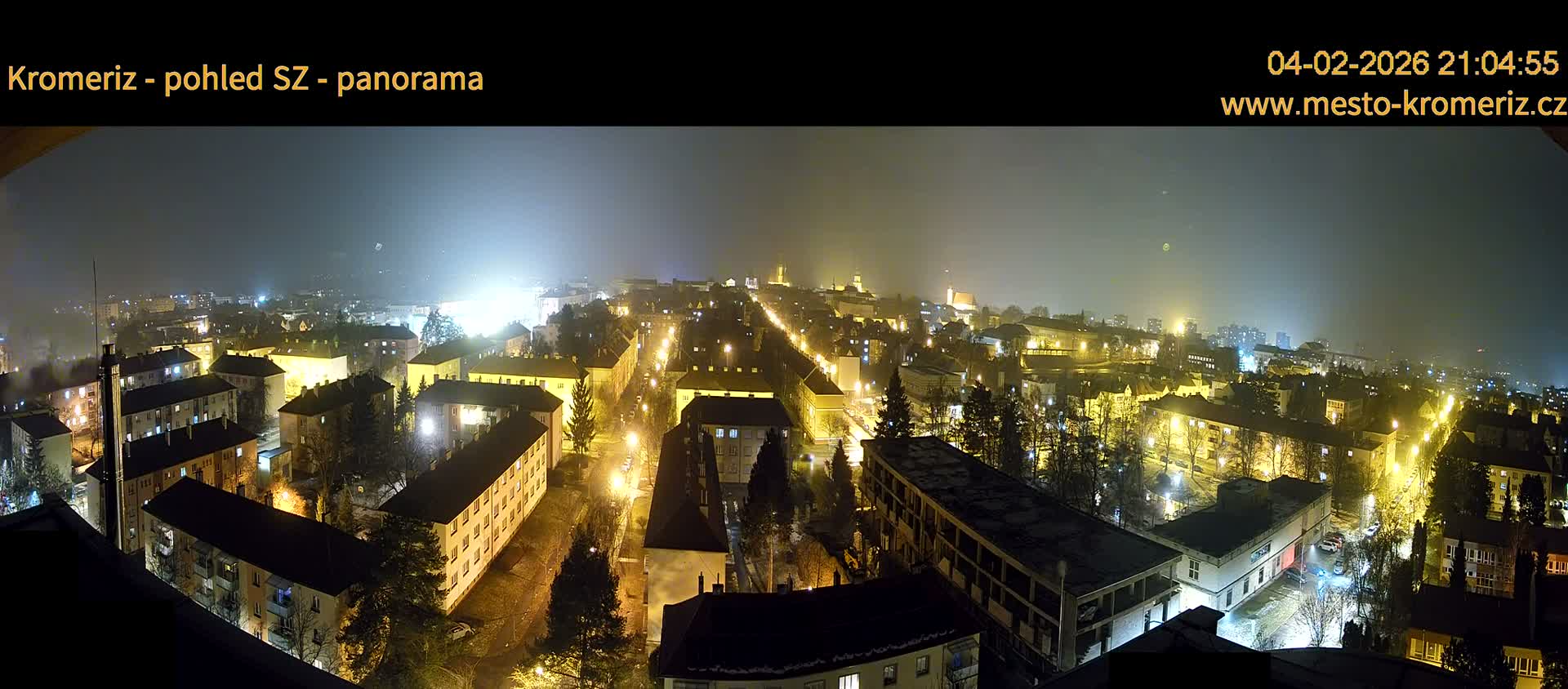 Kroměříž Northwest View Skyline Live Cam - Kromeriz, Zlin, Czechia