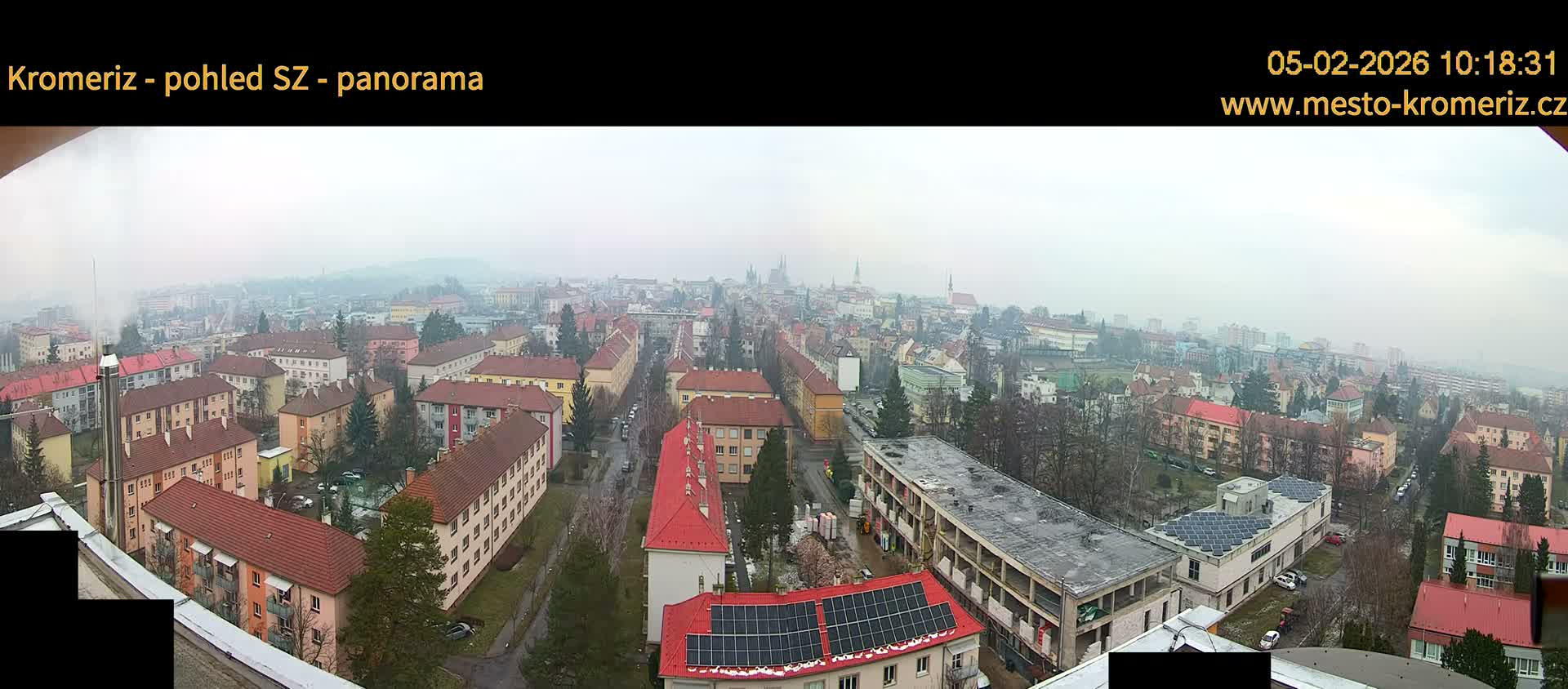 Kroměříž Northwest View Skyline Live Cam - Kromeriz, Zlin, Czechia