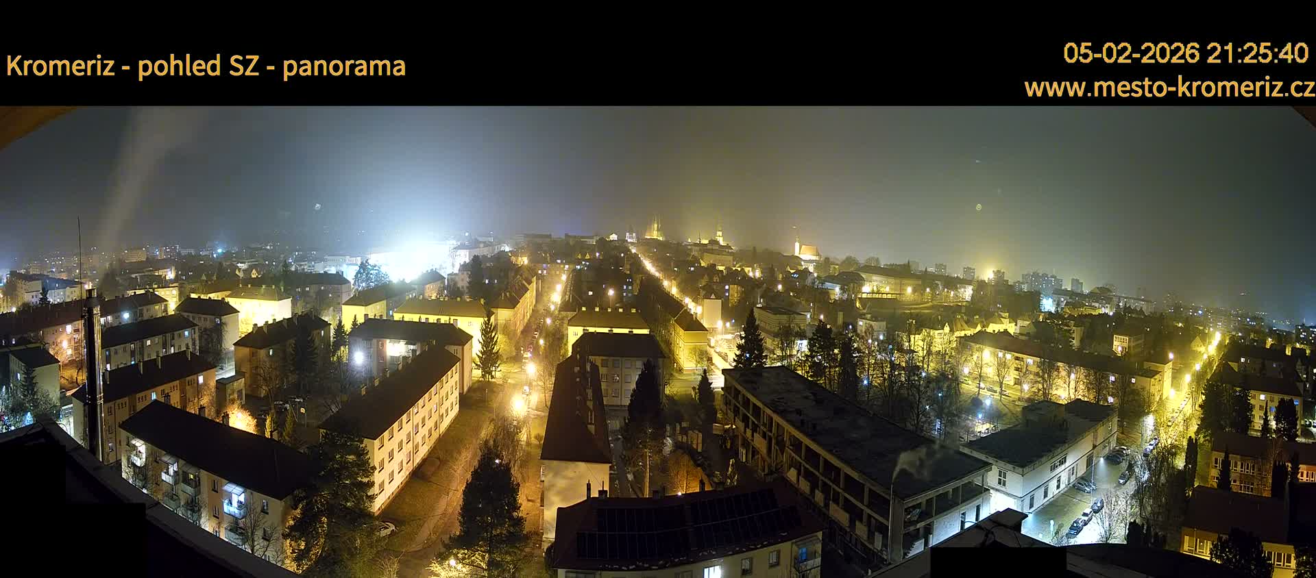 Kroměříž Northwest View Skyline Live Cam - Kromeriz, Zlin, Czechia