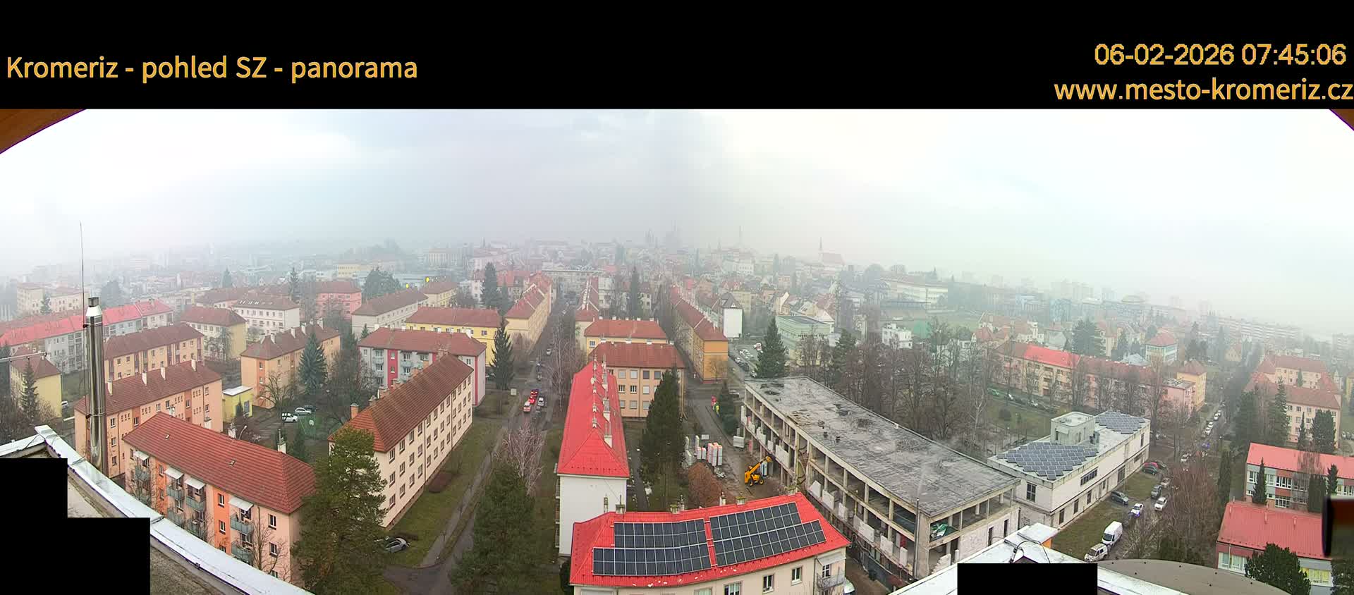 Kroměříž Northwest View Skyline Live Cam - Kromeriz, Zlin, Czechia