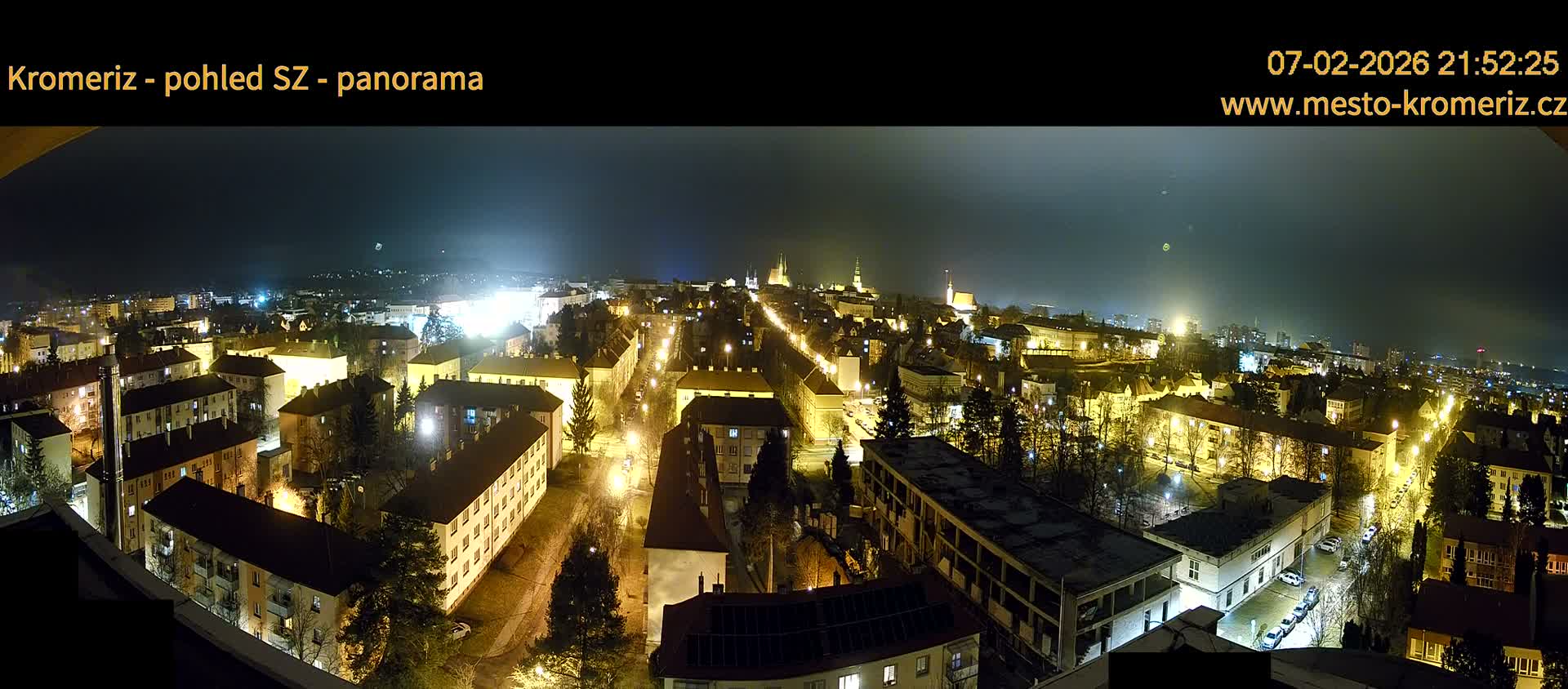 Kroměříž Northwest View Skyline Live Cam - Kromeriz, Zlin, Czechia