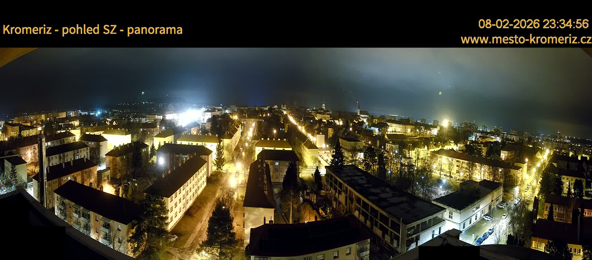 Kroměříž Northwest View Skyline Live Cam - Kromeriz, Zlin, Czechia