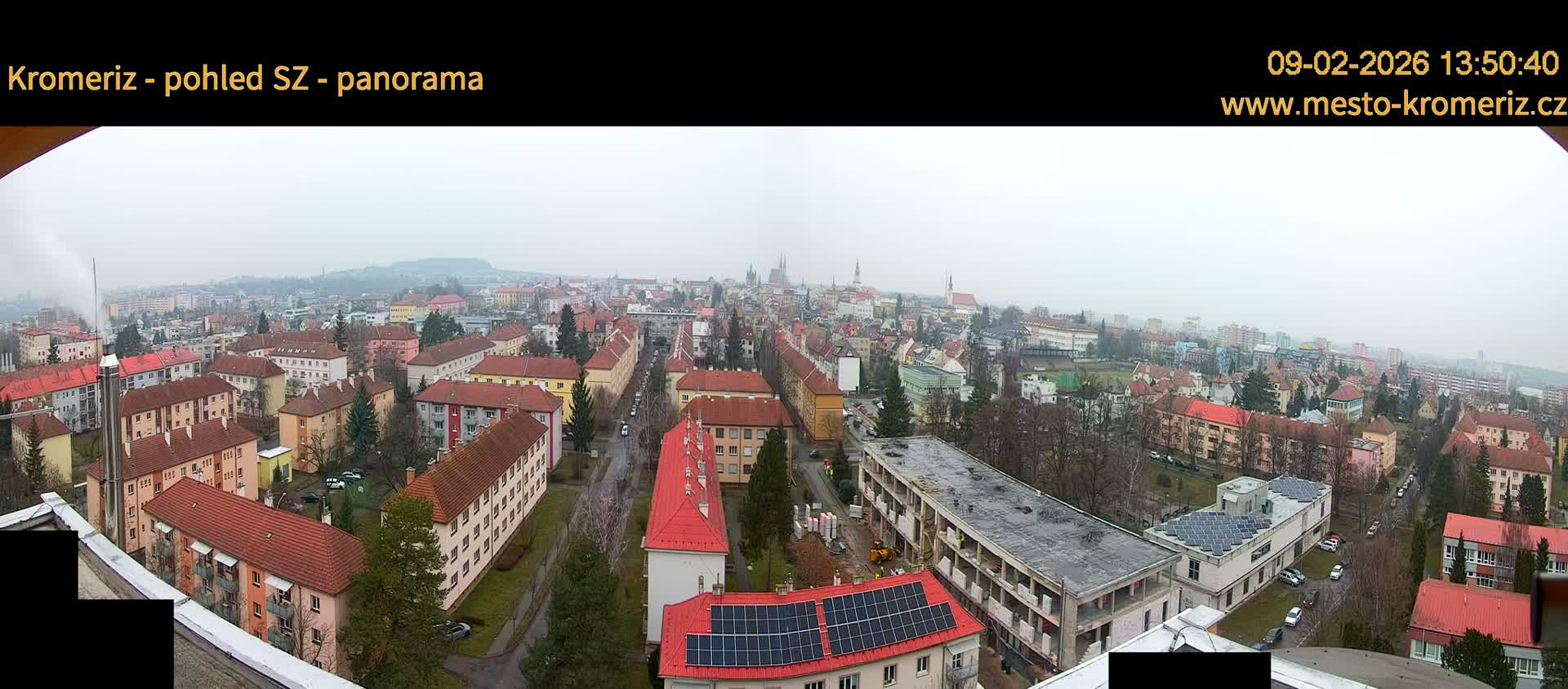 Kroměříž Northwest View Skyline Live Cam - Kromeriz, Zlin, Czechia