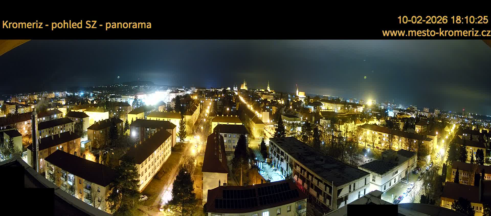 Kroměříž Northwest View Skyline Live Cam - Kromeriz, Zlin, Czechia