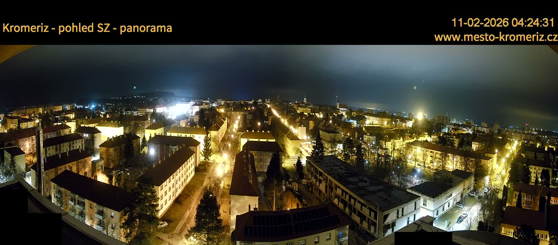 Kroměříž Northwest View Skyline Live Cam - Kromeriz, Zlin, Czechia