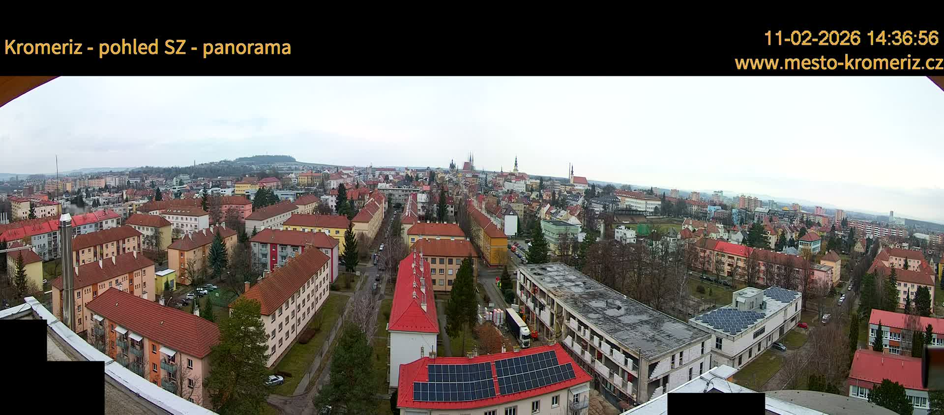 Kroměříž Northwest View Skyline Live Cam - Kromeriz, Zlin, Czechia