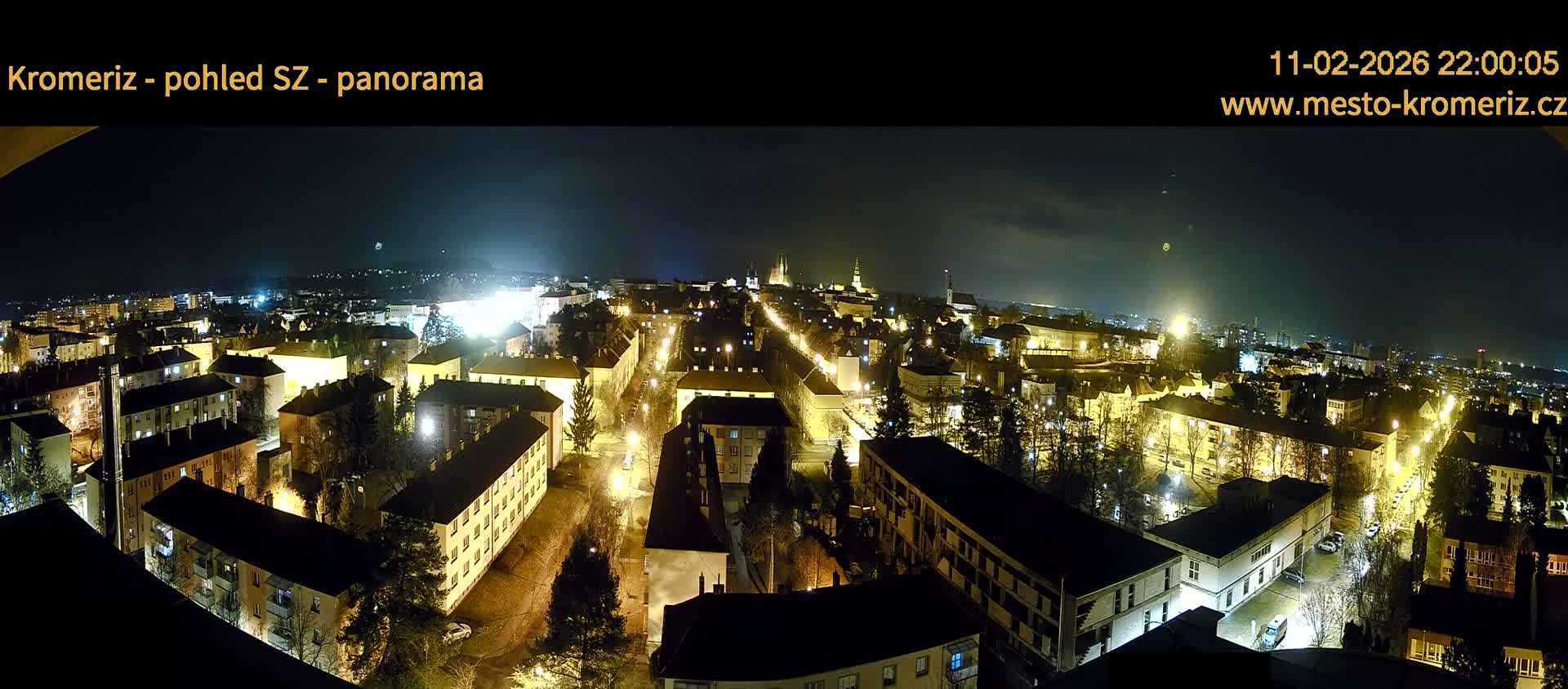 Kroměříž Northwest View Skyline Live Cam - Kromeriz, Zlin, Czechia