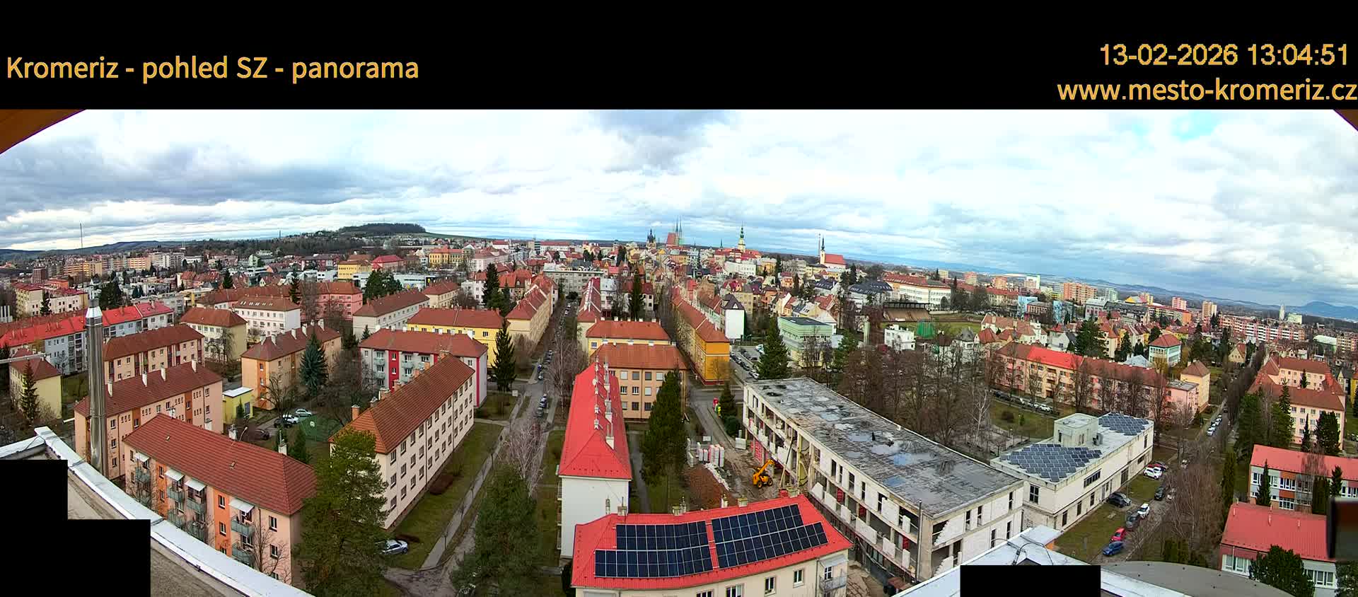 Kroměříž Northwest View Skyline Live Cam - Kromeriz, Zlin, Czechia