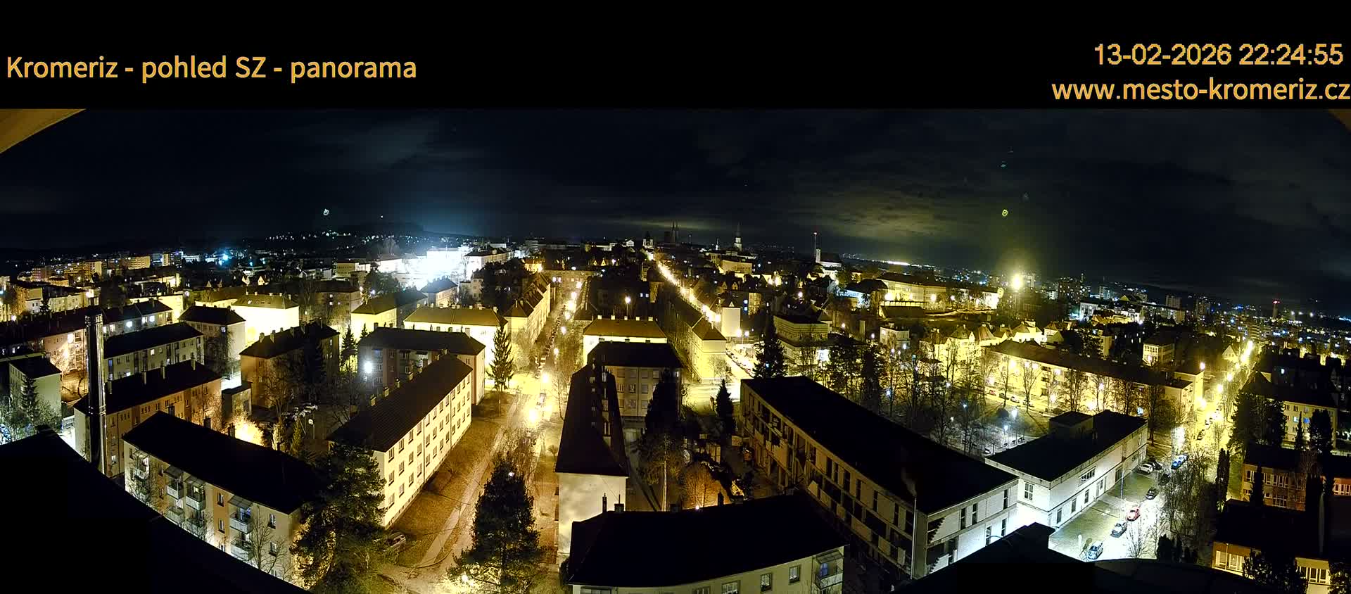 Kroměříž Northwest View Skyline Live Cam - Kromeriz, Zlin, Czechia
