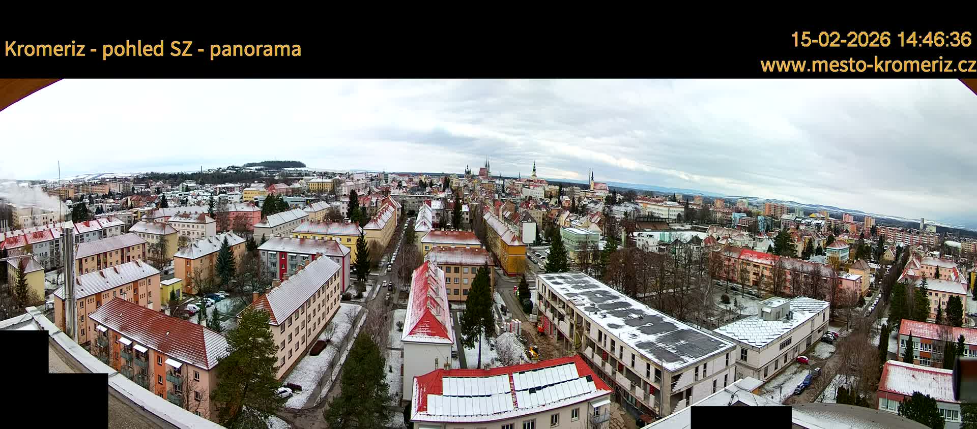 Kroměříž Northwest View Skyline Live Cam - Kromeriz, Zlin, Czechia