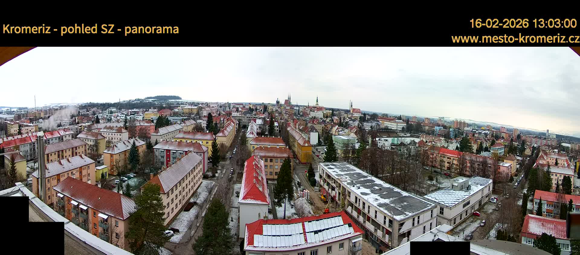 Kroměříž Northwest View Skyline Live Cam - Kromeriz, Zlin, Czechia