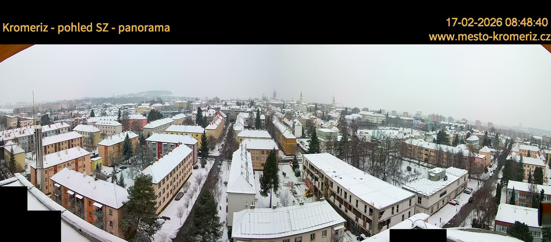 Kroměříž Northwest View Skyline Live Cam - Kromeriz, Zlin, Czechia