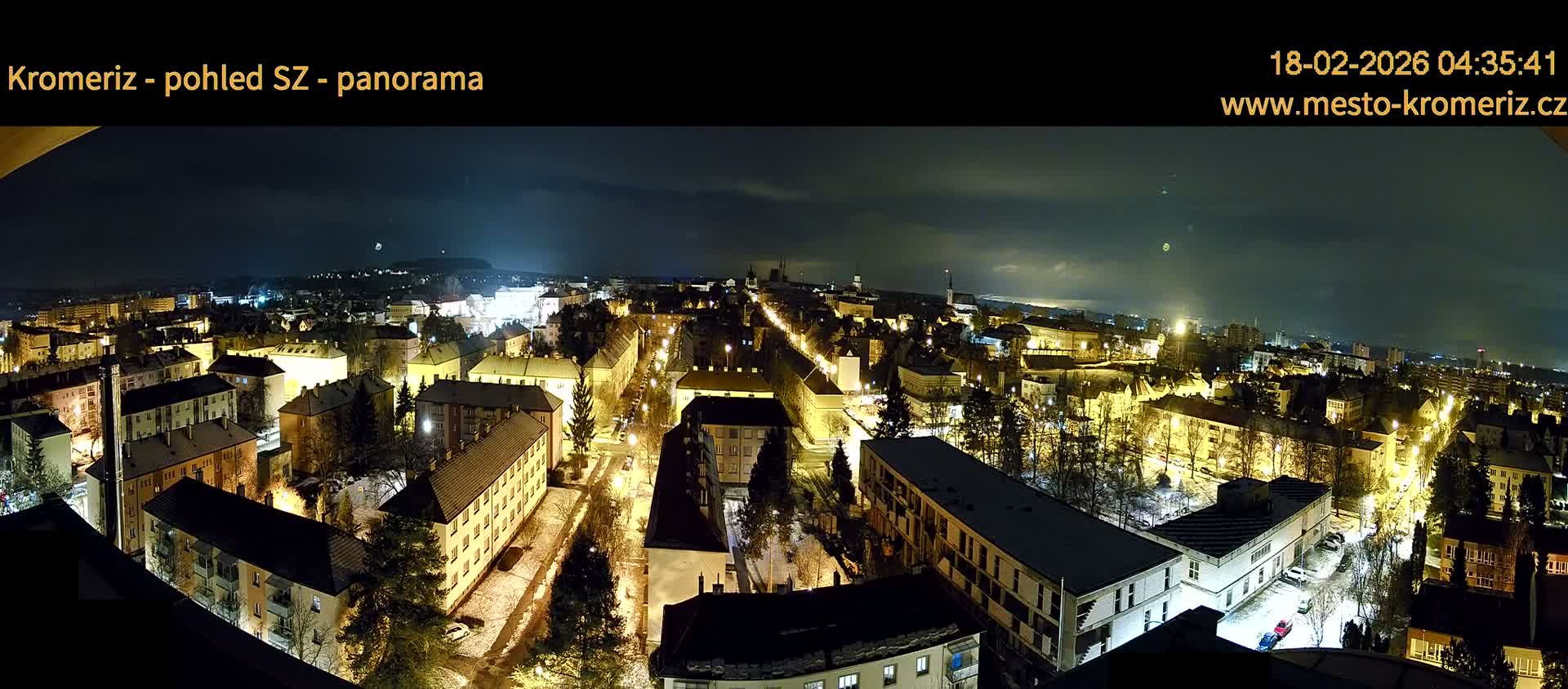 Kroměříž Northwest View Skyline Live Cam - Kromeriz, Zlin, Czechia