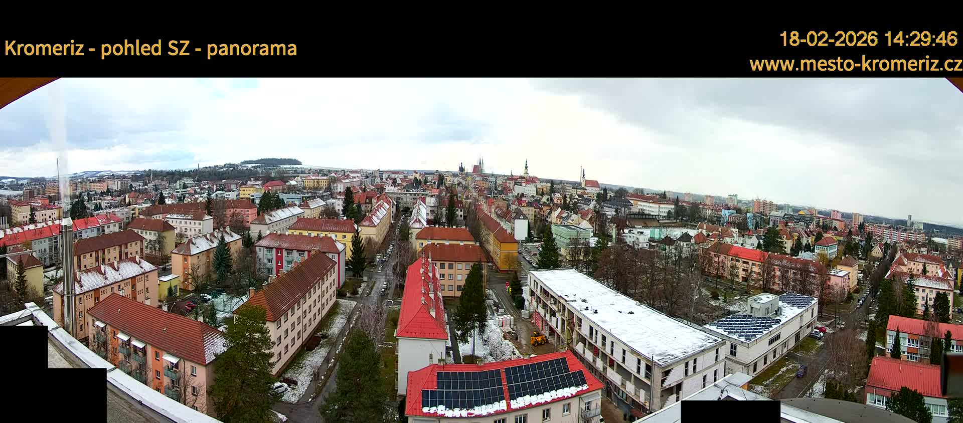 Kroměříž Northwest View Skyline Live Cam - Kromeriz, Zlin, Czechia