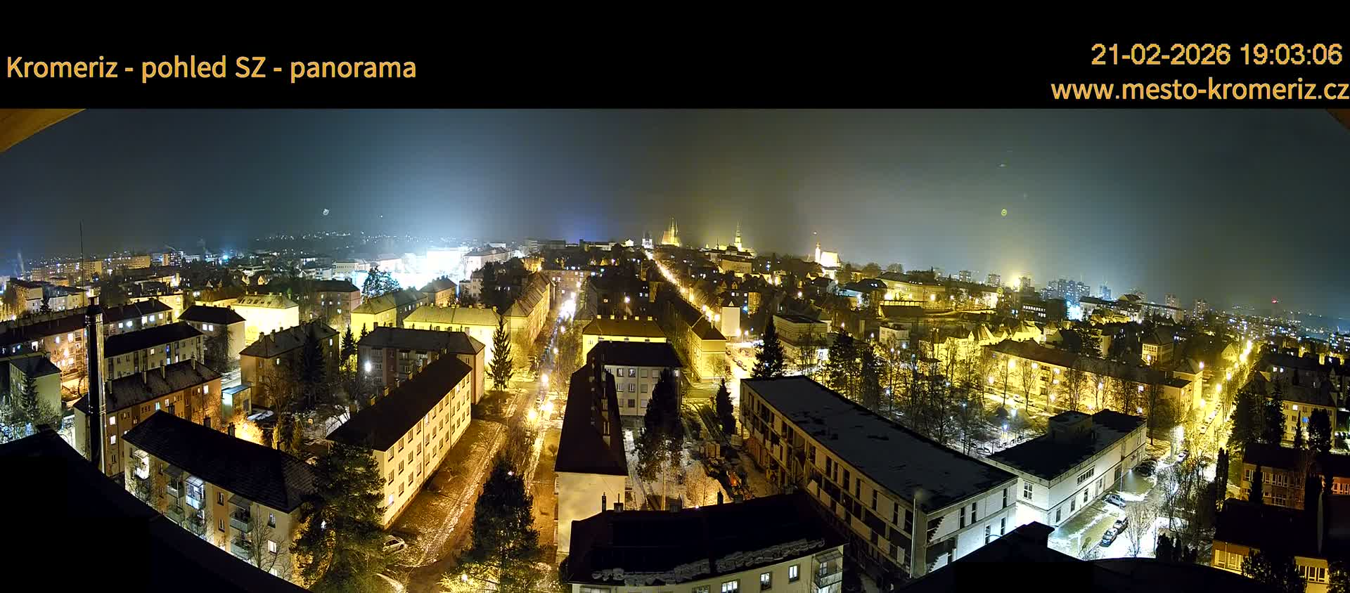 Kroměříž Northwest View Skyline Live Cam - Kromeriz, Zlin, Czechia