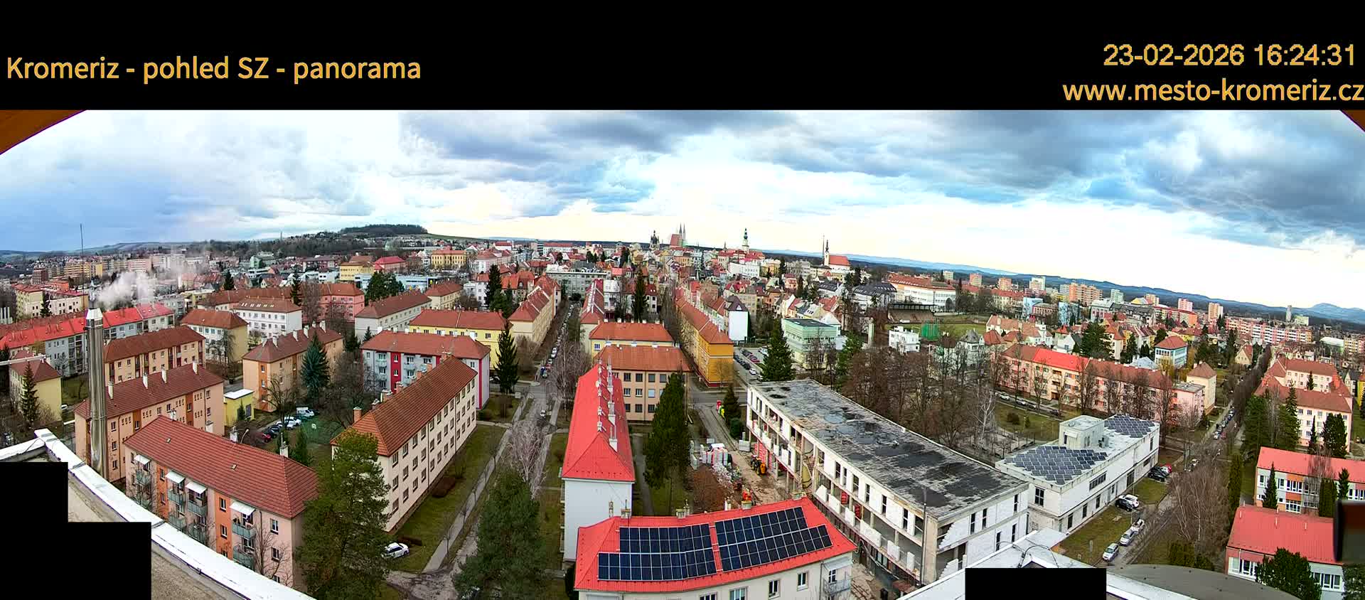 Kroměříž Northwest View Skyline Live Cam - Kromeriz, Zlin, Czechia