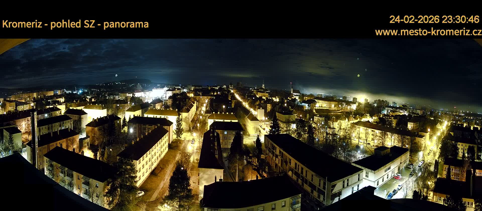 Kroměříž Northwest View Skyline Live Cam - Kromeriz, Zlin, Czechia