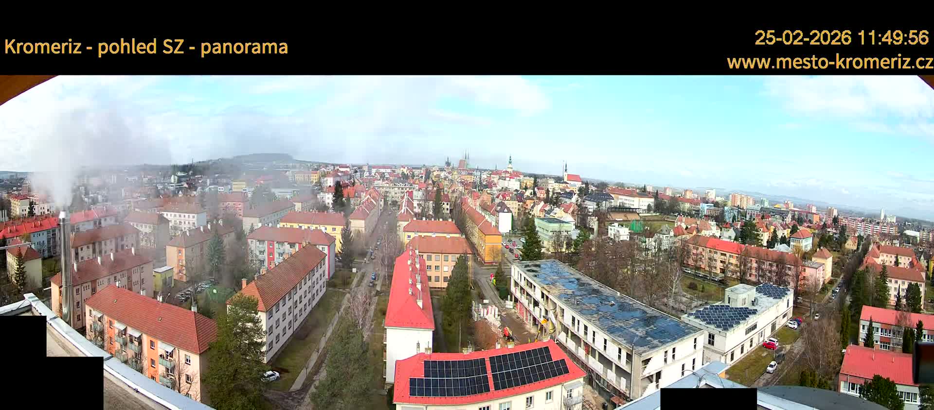 Kroměříž Northwest View Skyline Live Cam - Kromeriz, Zlin, Czechia